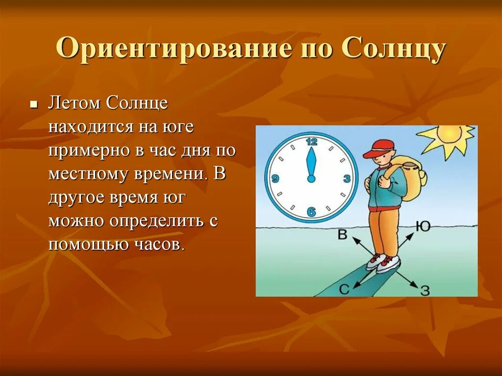 Ориентирование по солнцу. Ориентирование на местности по солнцу. Ориентация на местности по солнцу. Ориентирование по солнцу ОБЖ. Ориентирование по солнцу 2 класс