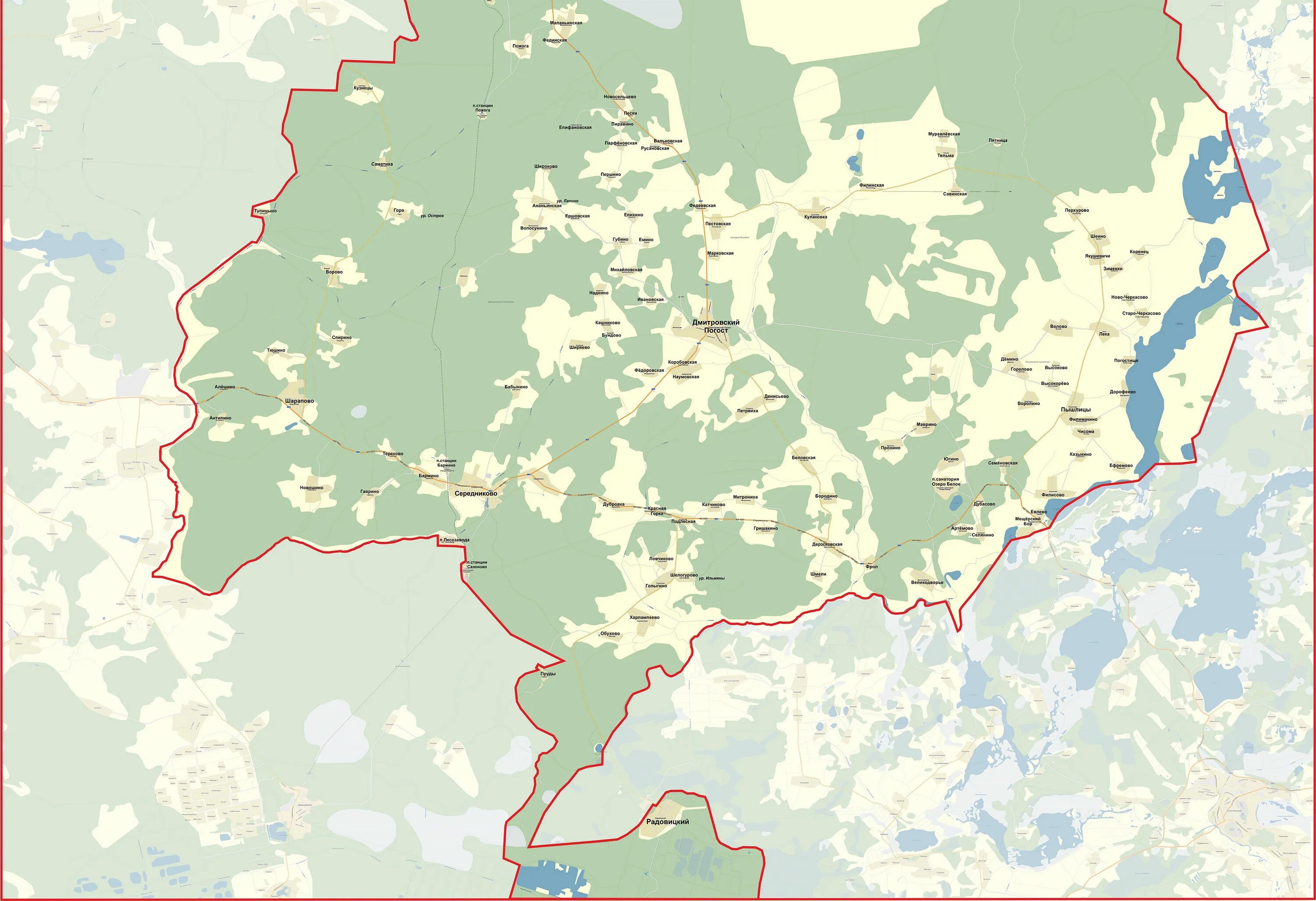 Карта шатурского района