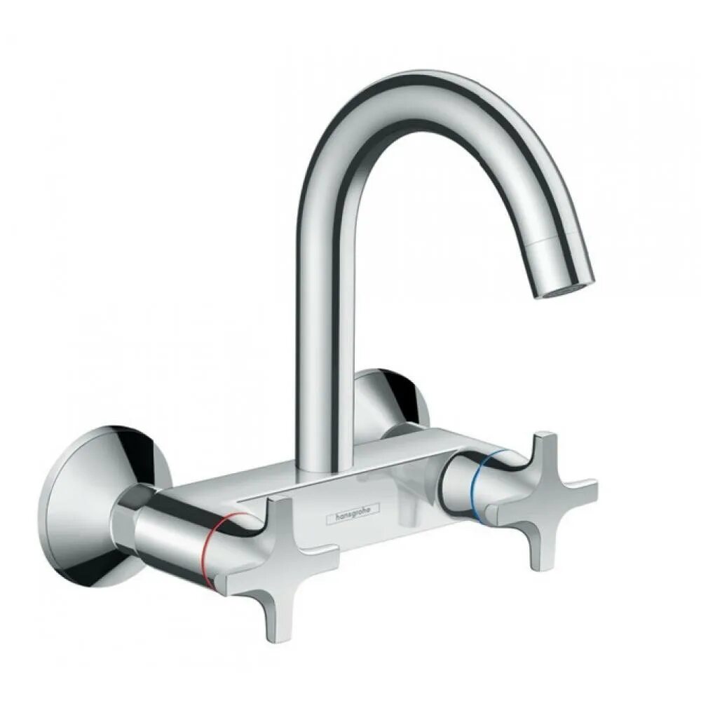 Смеситель для мойки с высоким изливом. Смеситель для кухни (мойки) Hansgrohe logis Classic 71286000 двухрычажный хром. Hansgrohe logis Classic. Смеситель Хансгрое для кухни. Hansgrohe logis 71832000.