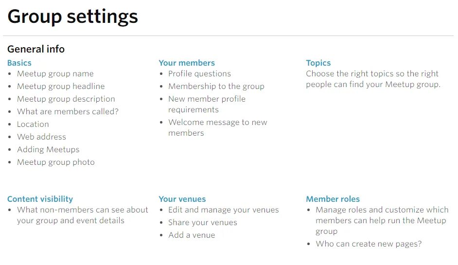 Group setting