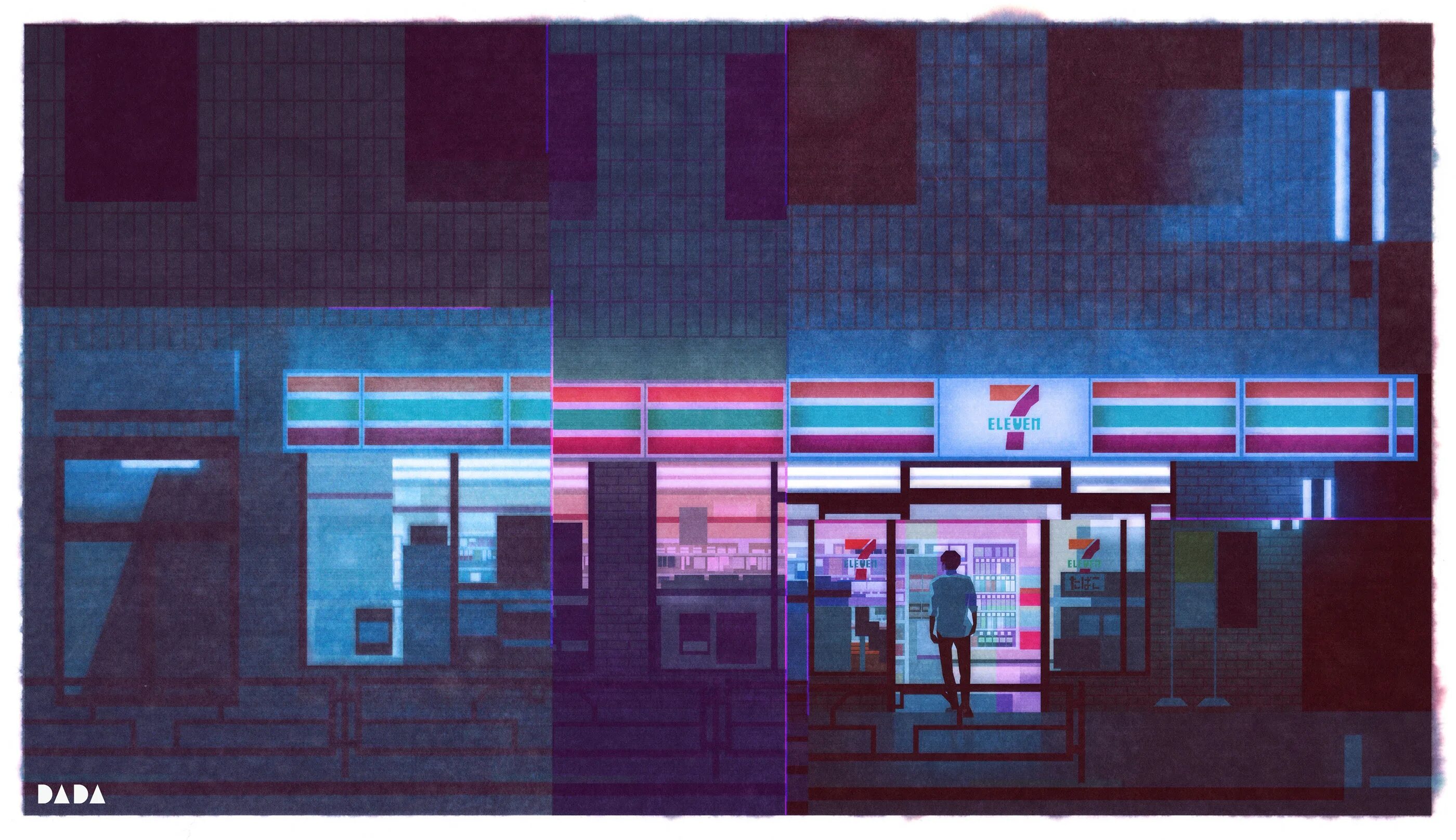 Миднайт магазин. Commission work - fanart - convenience Store.