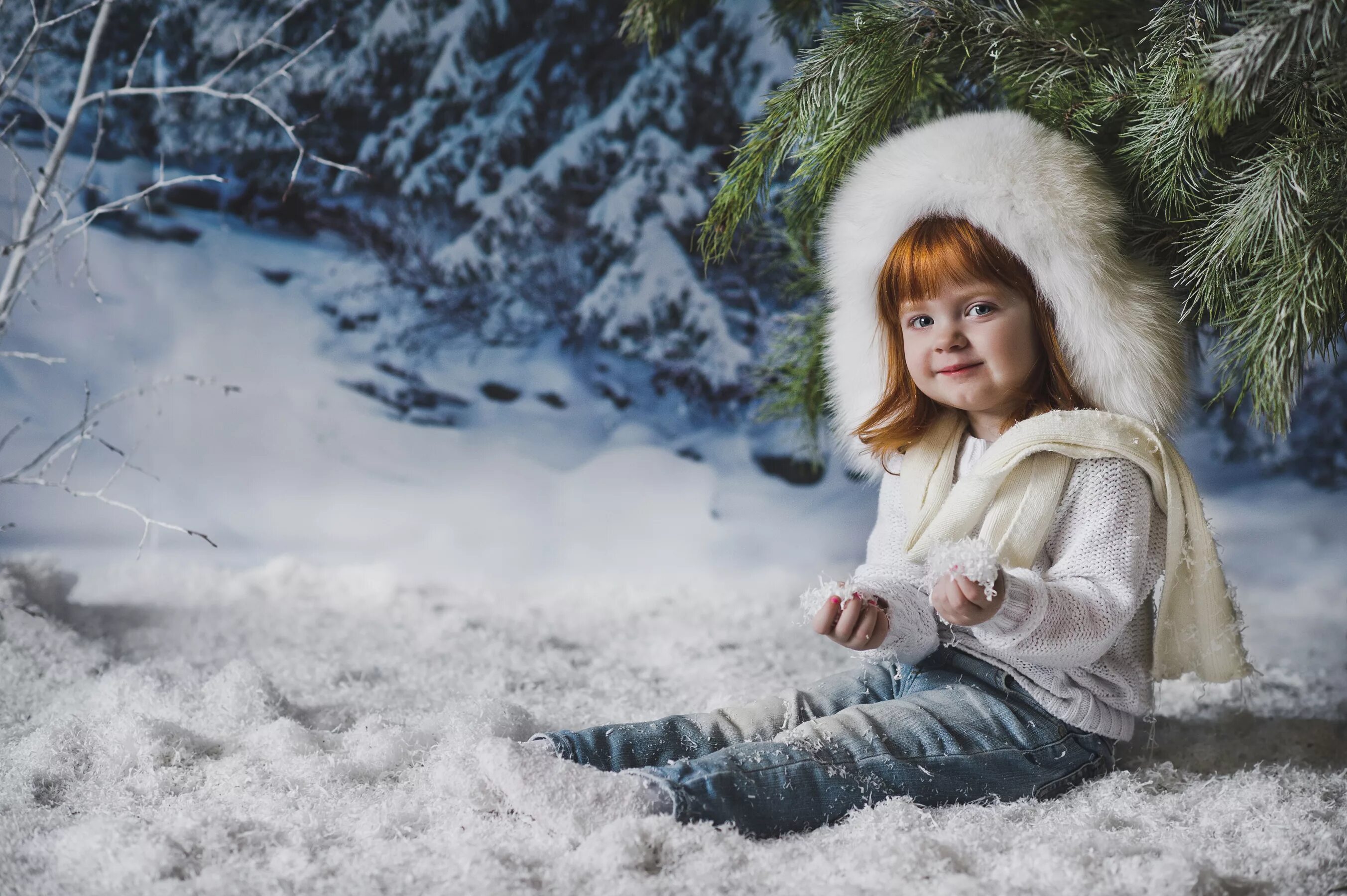 Зимний портрет. Дети зимой. Детская зимняя фотосессия. Зимняя фотосессия с ребенком.