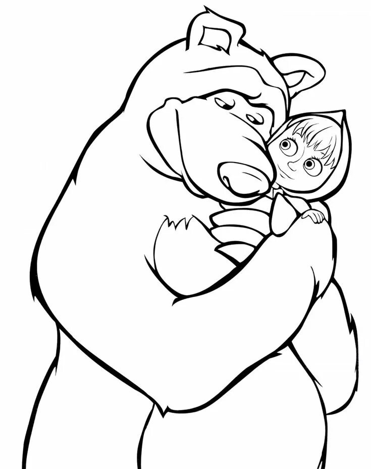 Раскраски маша распечатать бесплатно формат а4 Bear coloring pages, Monster truck coloring pages, Coloring pages inspirational