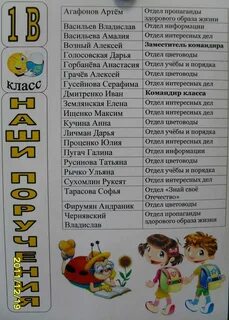 Поручения в классе