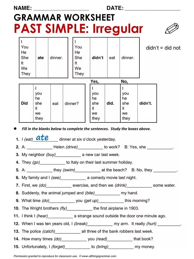 Questions test english. Past simple English Grammar for Kids. Past simple английский Worksheets. Grammar Worksheet past simple Irregular ответы. Английский язык past simple Irregular verbs exercises.