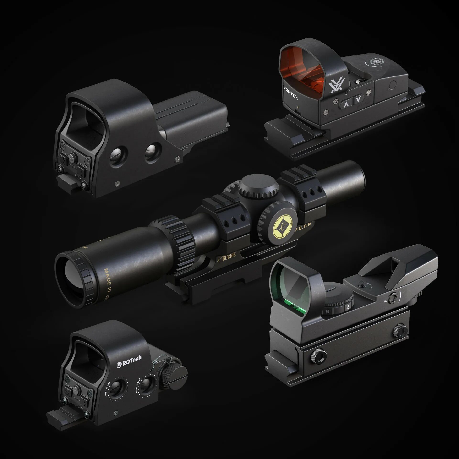 Scope мод. Eotech scope. 3д прицел.