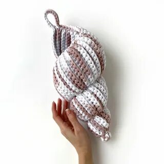 Ракушка из шнура крючком