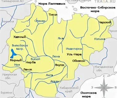 Река в якутии на букву а