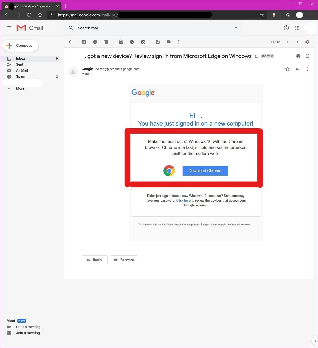 Gmail для Chrome. Уведомление о входе гугл. Медленная загрузка в гугл хром визор. Device sign in