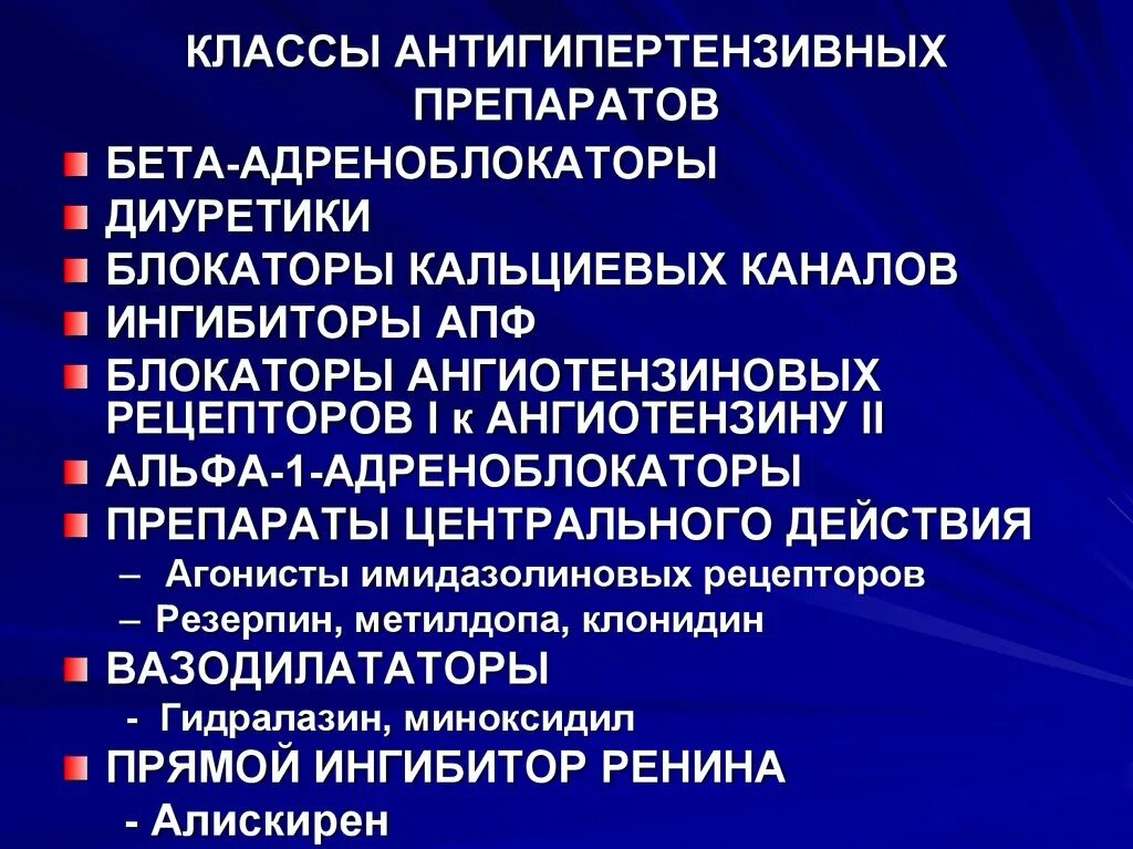 Гипотензивные нового поколения. Группы антигипертензивных препаратов. Классы гипотензивных препаратов. Клиническая фармакология антигипертензивных препаратов. Клиническая фармакология гипотензивных средств.