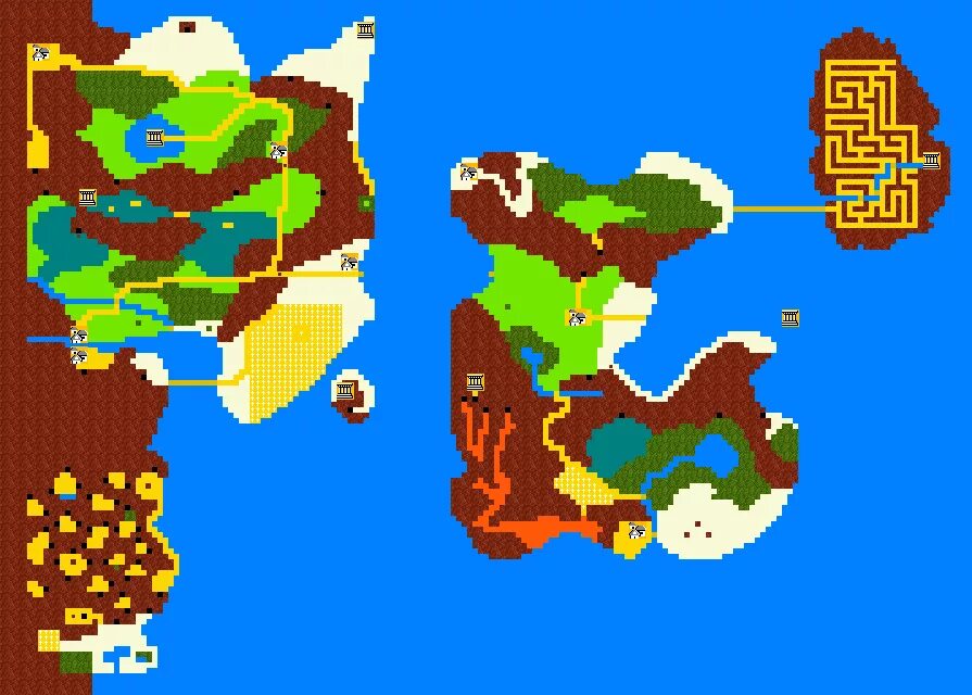 Zelda ii the adventure. Zelda 2 карта. Zelda II: the Adventure of link Map. The Legend of Zelda NES карта. The Legend of Zelda 2d.
