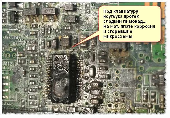 Залил ноутбук не работает клавиатура. Коррозия материнской платы ноутбука. коррозия на плате ноутбука. коррозия на материнской плате ноутбука.