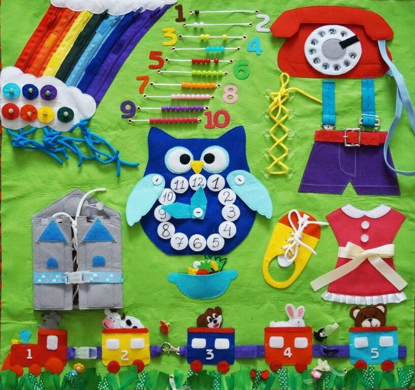 Игрушка своими руками ребенку 6 лет. Развивающие игрушки своими руками. развивающий коврик из фетра. развивающее панно для детей. развивающие игрушки для детей своими руками.