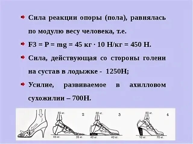 Сила опоры равна