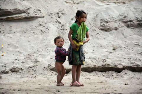 They playing in the river