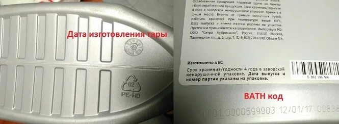 Что означает дата изготовления. Дата производства канистры масла. дата производства. маркировка даты изготовления. дата изготовления моторного масла на канистре.