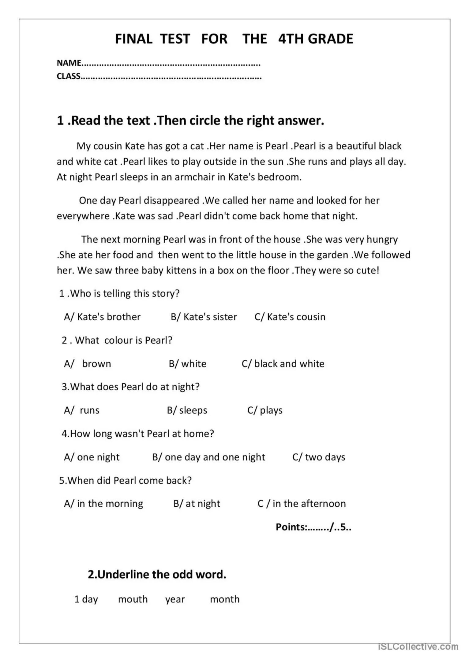 Testing english text. Test for 4 grade. english test 4th grade. final test. english test for 4 grade.