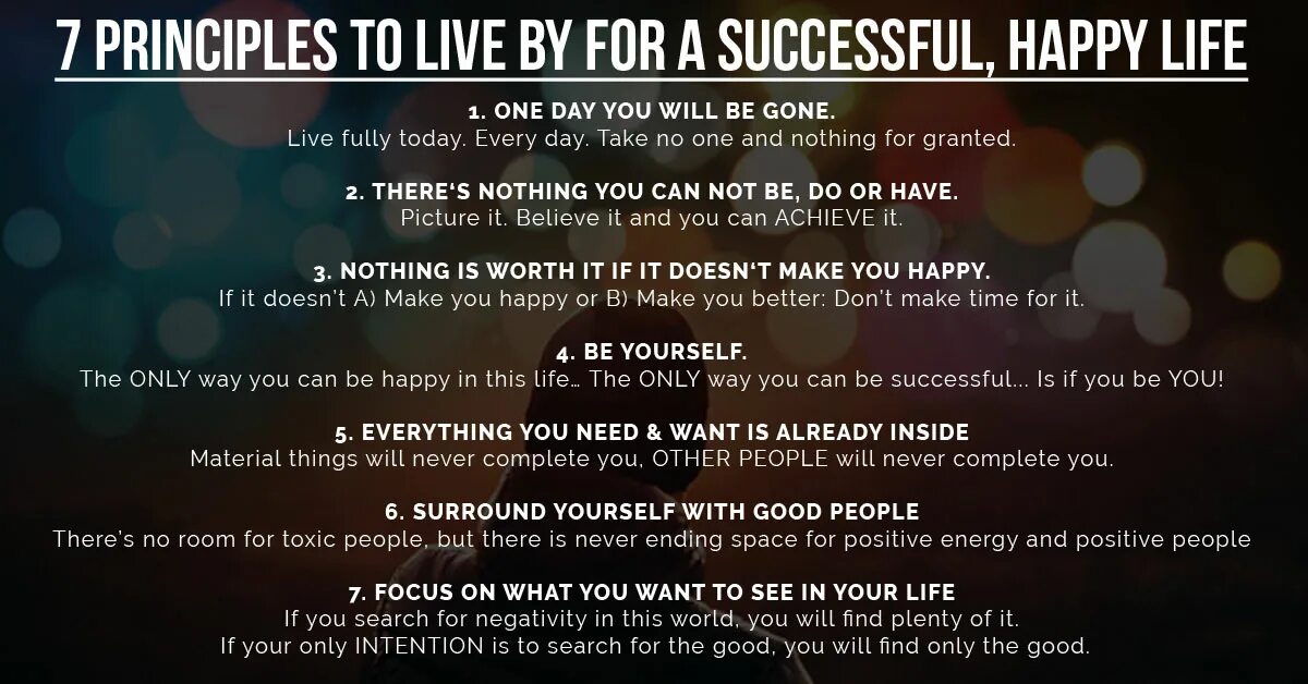 To be successful in life. How to be successful in Life. Live Life Happy. Principles for success. Success and Happiness.