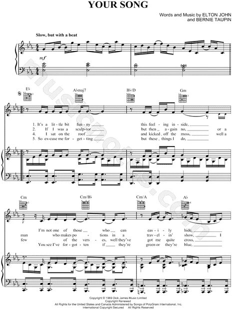 Песня you not the same. Your song элтон джон. элтон джон ноты для фортепиано. your song ноты. song for guy ноты.