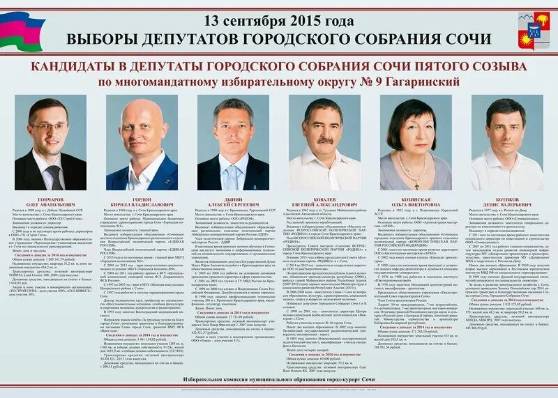 Список кандидатов виды