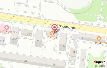 Ул энтузиастов карта