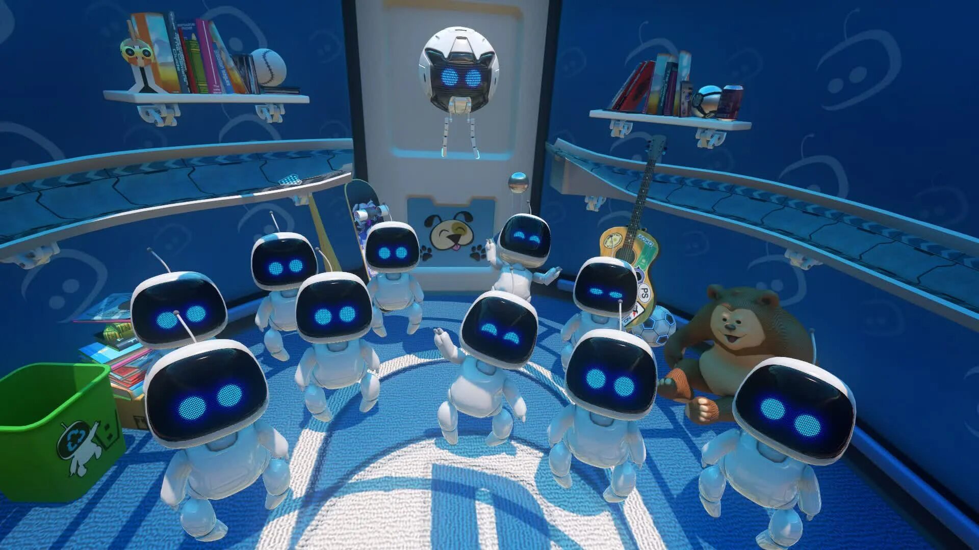 Роботы play the game. Игра Astro s Playroom. Playroom игра ps4. Астро плейрум на пс4. Playroom VR роботы.