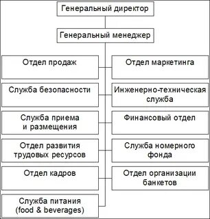 Организационная структура приема и размещения