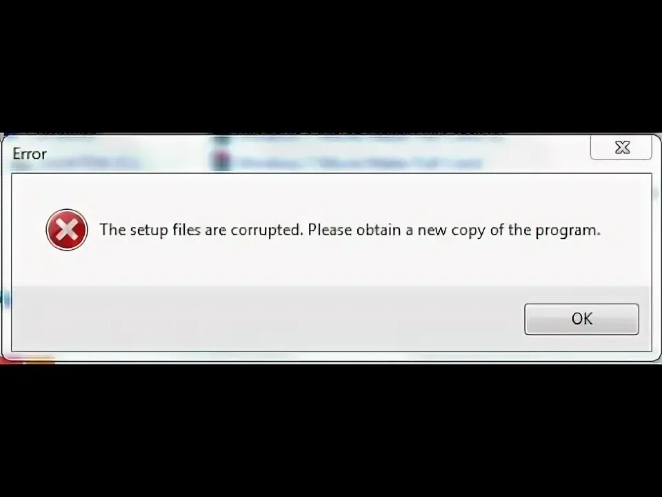 File is corrupted. The Setup files are corrupted please obtain a New copy of the program перевод на русский.