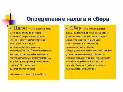 Налог определение и понятие
