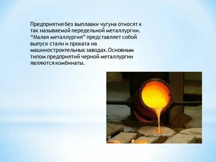 Предприятие которое выпускает чугун сталь прокат называется