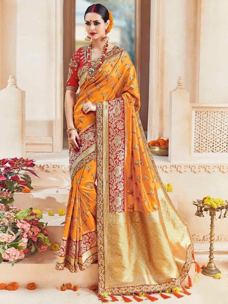 Индийское Сари. Banarasi Saree. Индийское свадебное Сари. Индийское Сари принцессы.