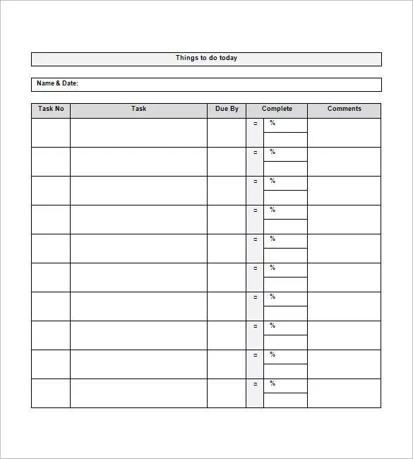Tasks task template