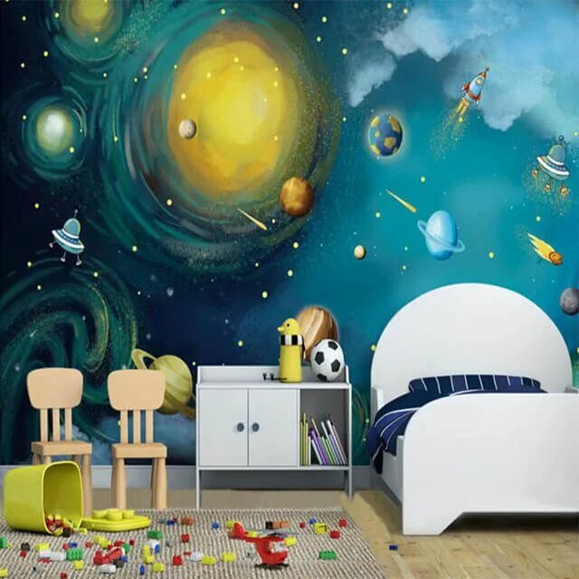 Outer space, Kids rooms and Outer space rooms on Pinterest Space themed room, Sp