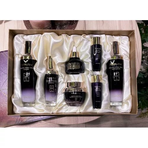 Купить косметику farms. Набор на основе фиотостволовых клеток винограда grape Stem Cell Skin Care 5 Set. Farmstay 5set grape Stem Cell Skin. Набор антивозрастных средств для лица Farmstay grape Stem Cell Skin Care 3 Set. Уходовый набор Farm stay grape Stem Cell.