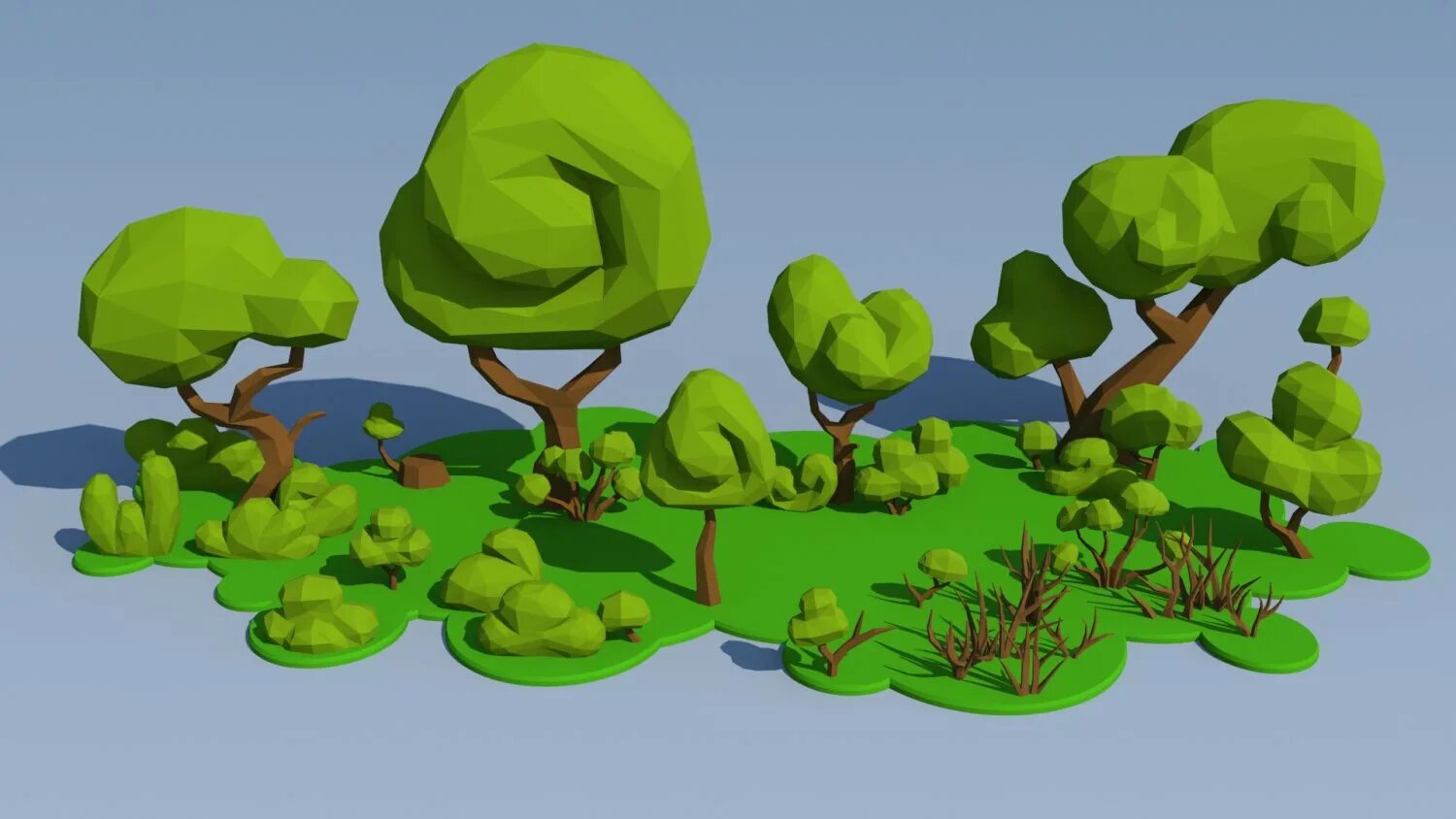 Мод без деревьев. Лоу поли куст. низкополигональные кусты. кусты 3d модель мульт. 3d мультяшные деревья.