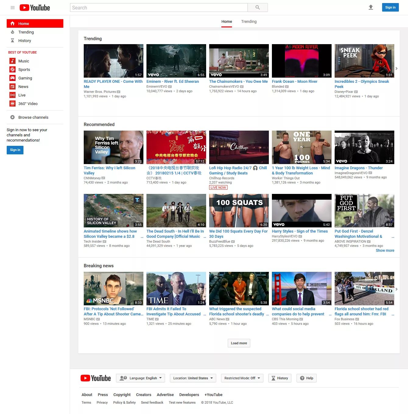 Ютуб главная без рекламы. Youtube 2018. Ютуб 2018 года. Ютуб на сайте. Ютуб Главная страница ютуб.