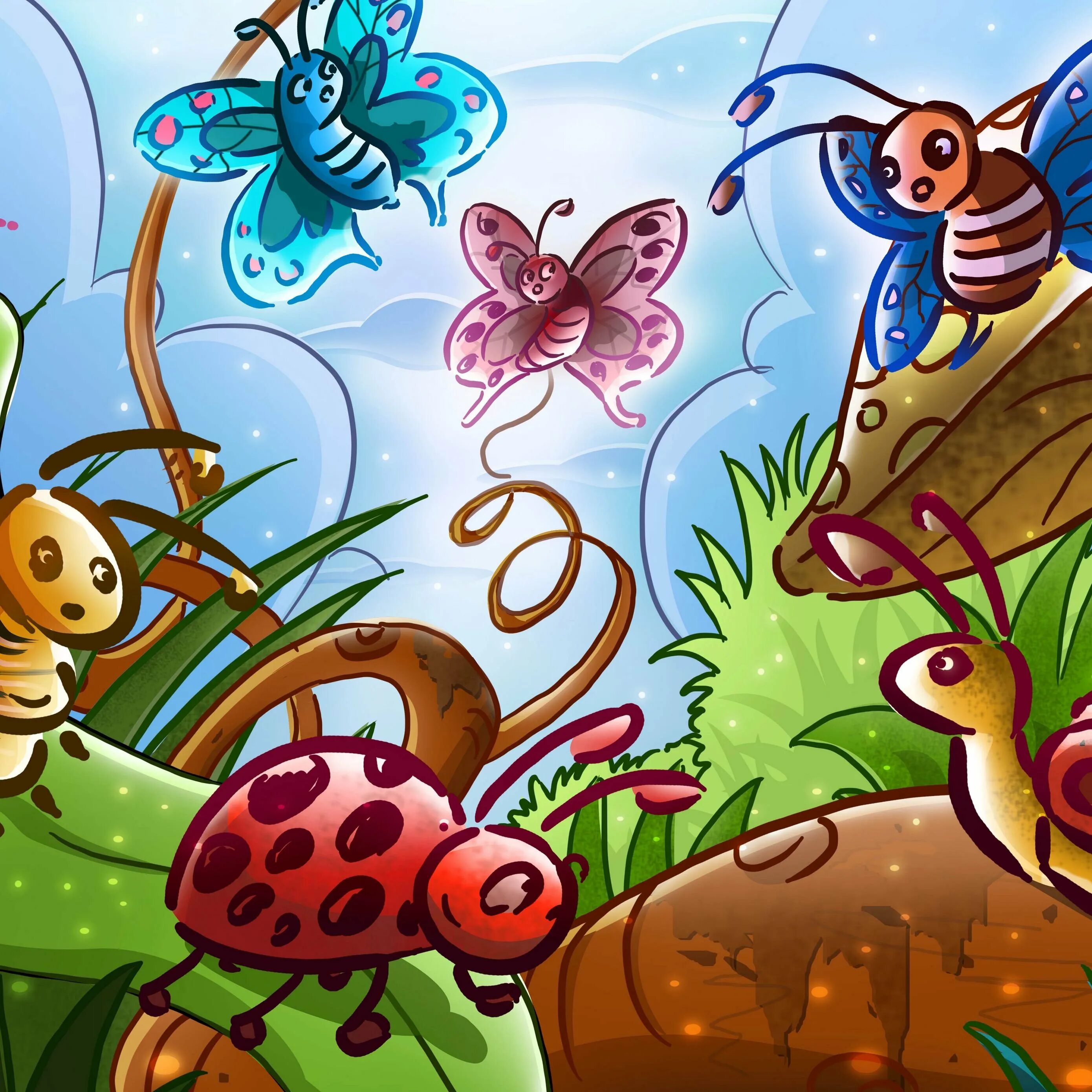 Картинки с насекомыми для детей. Удивительный мир насекомых. Мультяшные насекомые. Насекомые иллюстрации. Насекомые детские.
