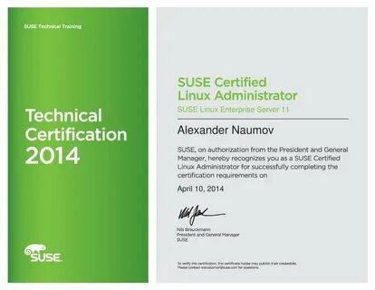Certificate linux