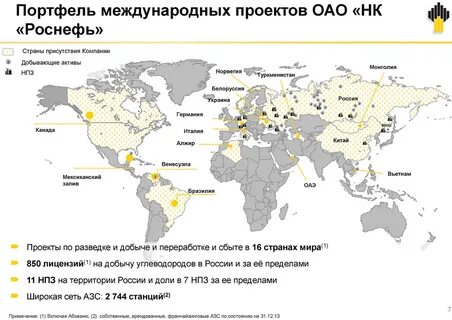 роснефть на карте россии