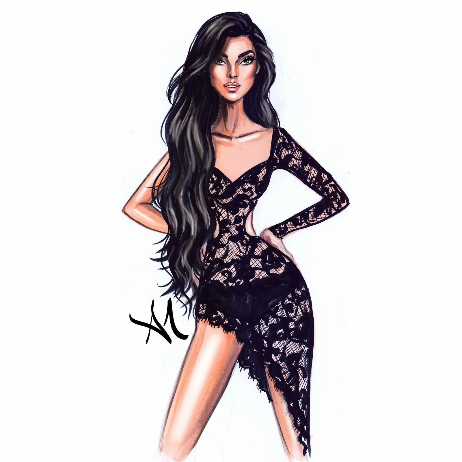 Писунок. Hayden Williams. Рисунок девушки. Модные рисунки. Нарисовать девушку.