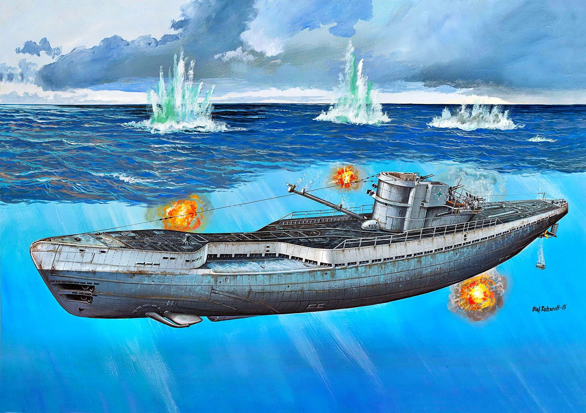 Игры корабли подводная лодка. Немецкая подводная лодка IXC/40. U-Boot Typ IX C/40. 05133 Revell 1/72 German Submarine Type IX C/40 (u190). U-Boot IX c40.