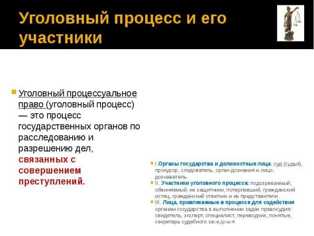 Процессуальный статус в судебном процессе
