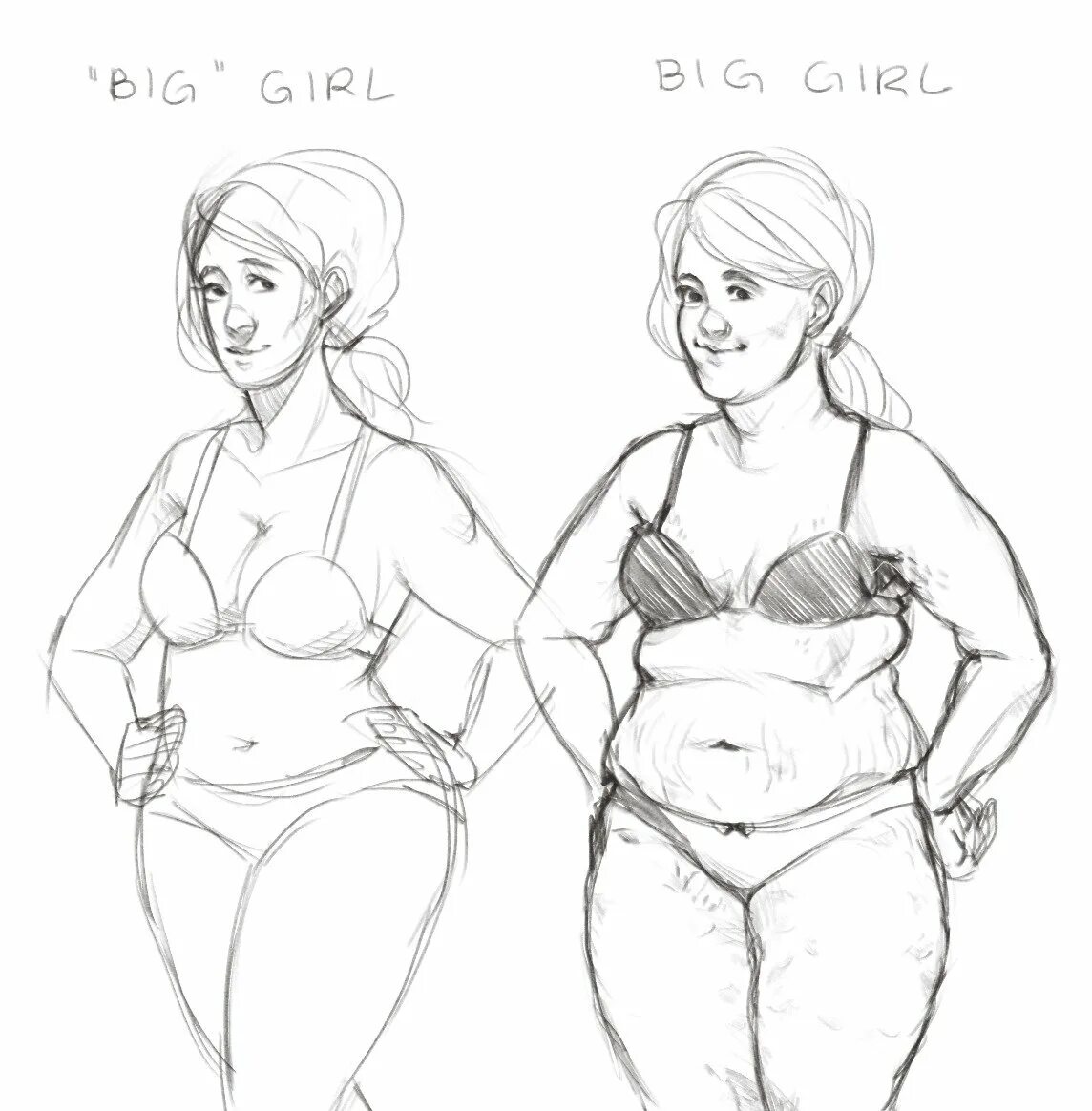 Референсы полных девушек. Фиди референс. Полные девушки для рисования. Силуэт толстых девушек и худых. Скетчи толстых людей.
