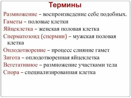 Определения и понятия биология