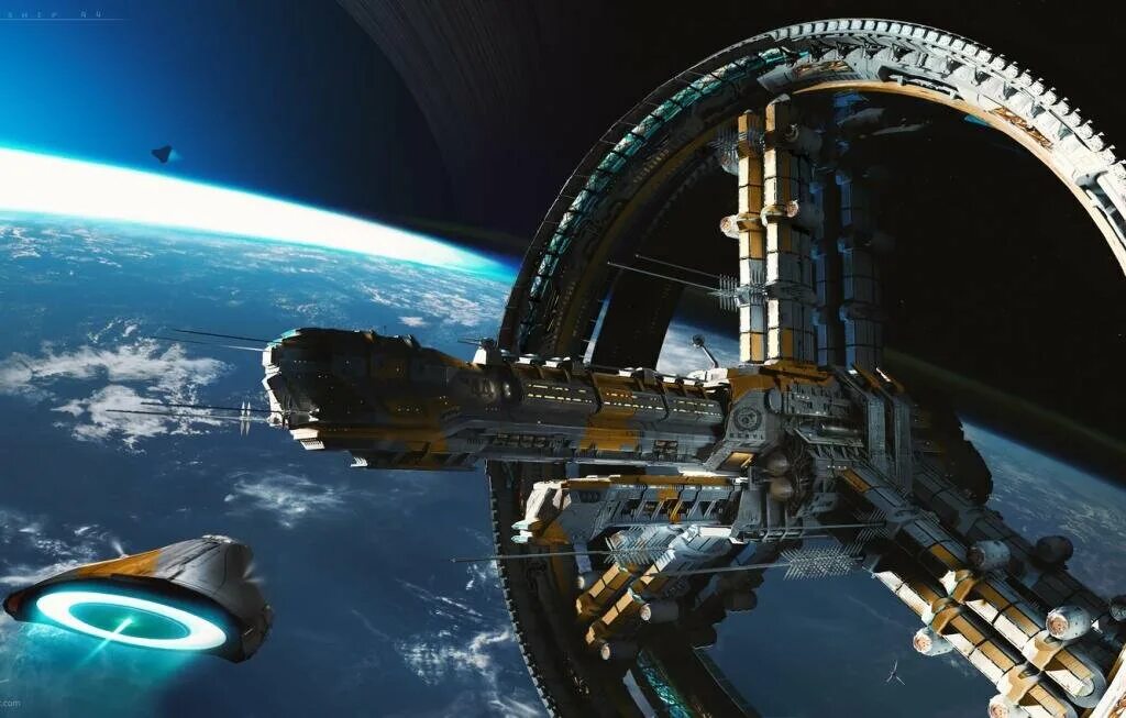 Mir schon. Старшип космический корабль. Космическая станция Sci-Fi Art. Космические станции будущего. Орбитальная станция будущего.
