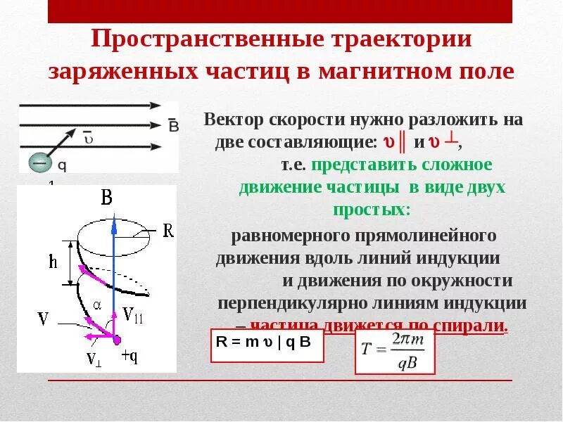 Как на представленном рисунке направлена скорость частицы. Движение заряженных частиц в магнитном поле. траектории движения заряженных частиц в магнитном поле. формула траектории движения заряженной частицы магнитного поля. траектория заряда альфа частицы в магнитном поле.