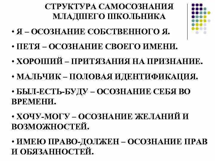 Формирование самосознания школьника. Структура самосознания личности младшего школьника. особенности формирования самосознания младших школьников. особенности самосознания в младшем школьном возрасте. развитие самосознания и самооценки у младшего школьника.
