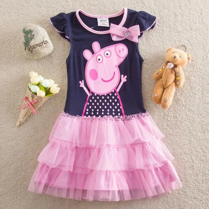 платье с пепой. детское платье со свинкой пеппой. детское платье с пеппой. детское платье со свинкой пеппой. Peppa pig одежда для девочек.
