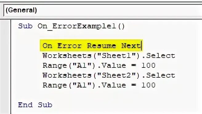 Next error