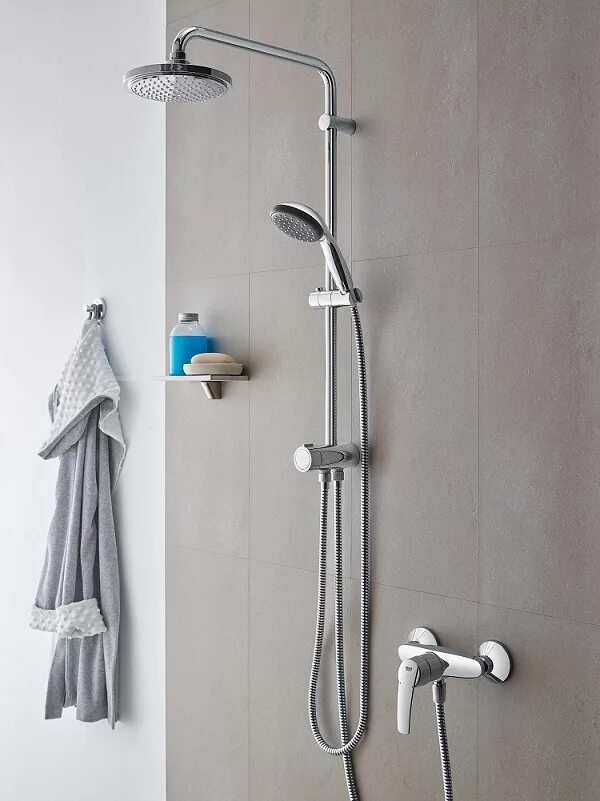 Душевая стойка Grohe New Tempesta 200 27389002 хром. Душевая система Grohe New Tempesta 200 (без смесителя), хром (27389002). Душевая стойка Grohe Tempesta Cosmopolitan 27394001 хром. Душевая система Grohe New Tempesta Cosmopolitan 200.